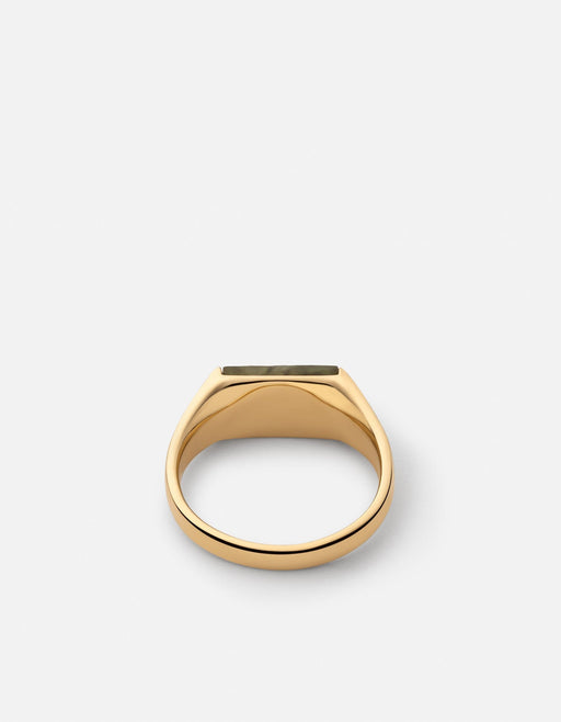 Miansai Rings Duo Jasper Ring, Gold Vermeil Green / 8