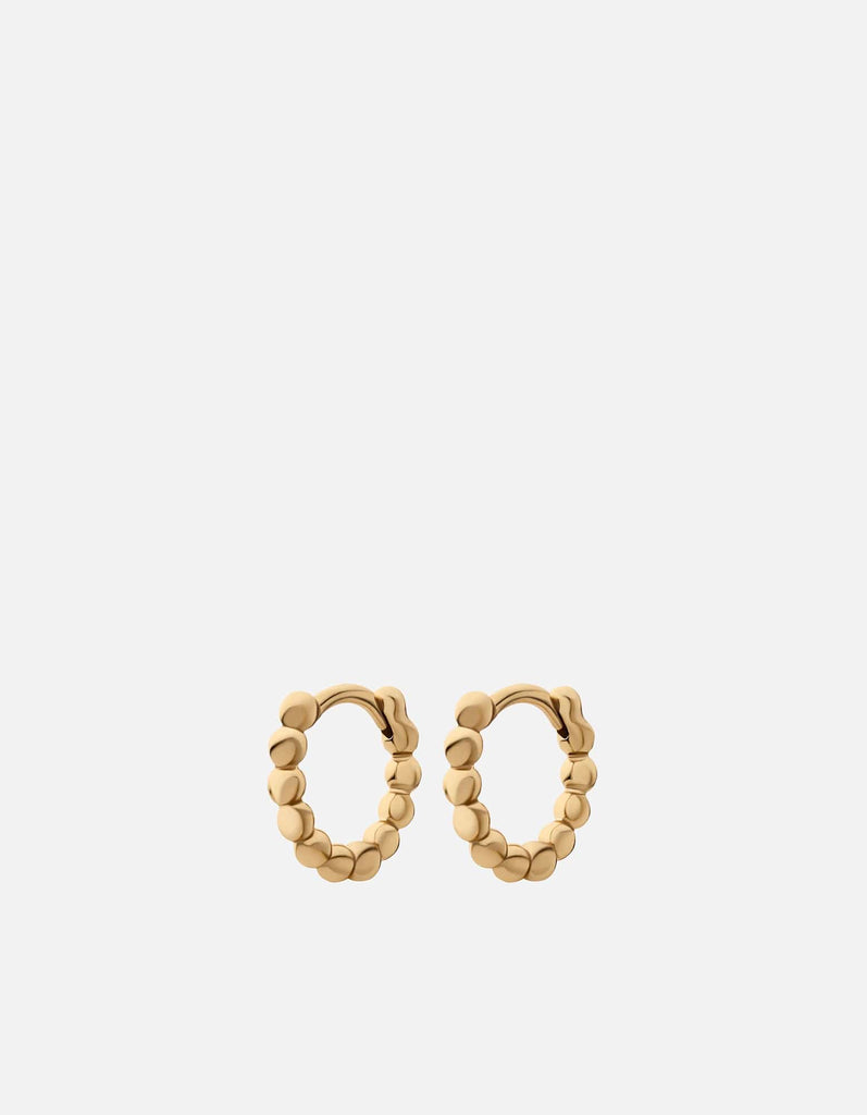Miansai Earrings Riah Huggies, Gold Vermeil Polished Gold / Pair