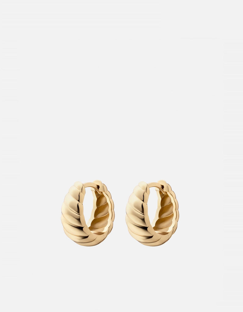 Miansai Earrings Khari Croissant Huggies, Gold Vermeil Polished Gold / Pair