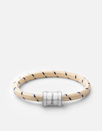 Miansai Bracelets Single Rope Casing, Silver Natural/Navy / M