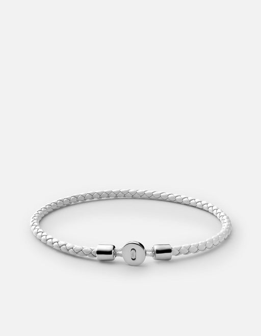 Miansai Bracelets Nexus Leather Bracelet, Sterling Silver White / M