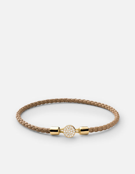 zmillennial ブレスレット Nexus Leather Bracelet, Gold Vermeil w/Sapphires | Women's