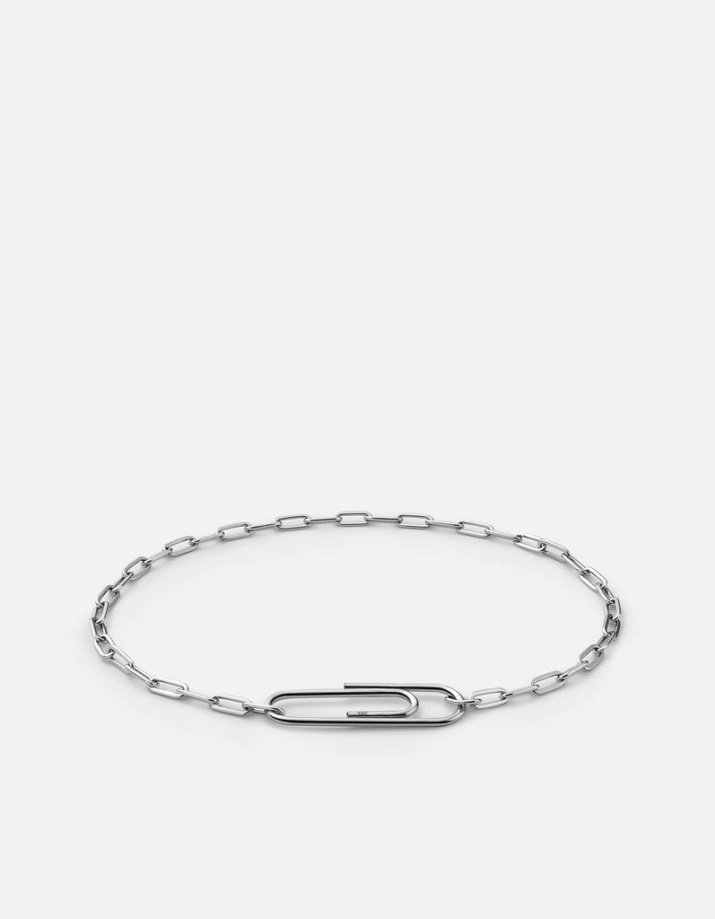 Miansai Bracelets Volt Link Paper Clip Bracelet, Sterling Silver Polished Silver / M