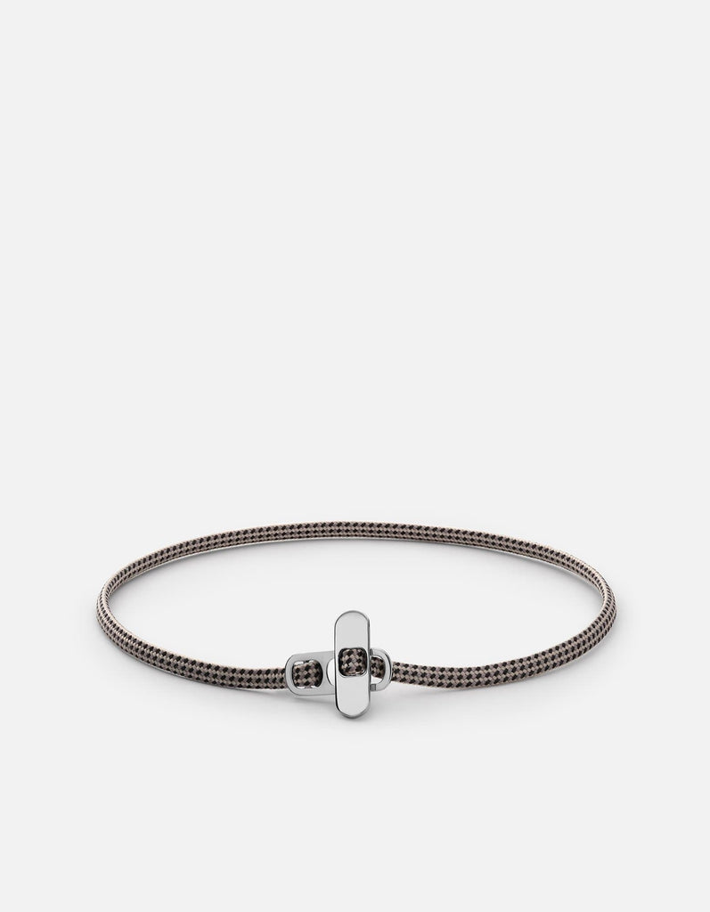 Miansai Bracelets Metric 2.5mm Rope Bracelet, Sterling Silver/Sand-Black Sand/Black / M / Monogram: No