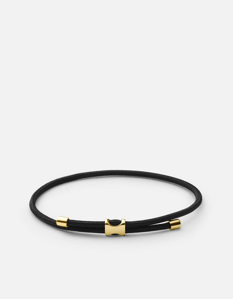 Miansai Bracelets Orson Pull Bungee Rope Bracelet, Gold Vermeil Black / O/S