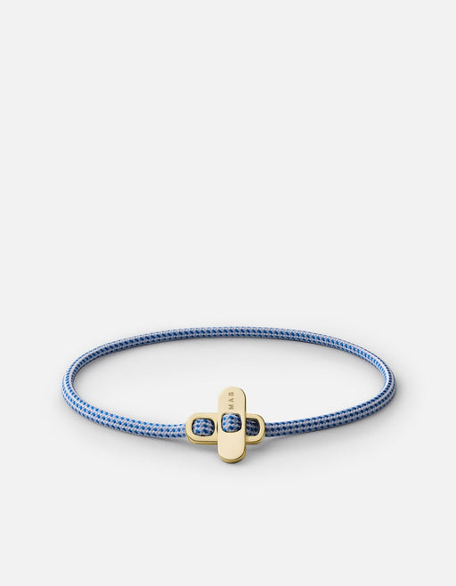Miansai Bracelets Metric 2.5mm Rope Bracelet, Gold Vermeil Light Blue / M / Monogram: Yes