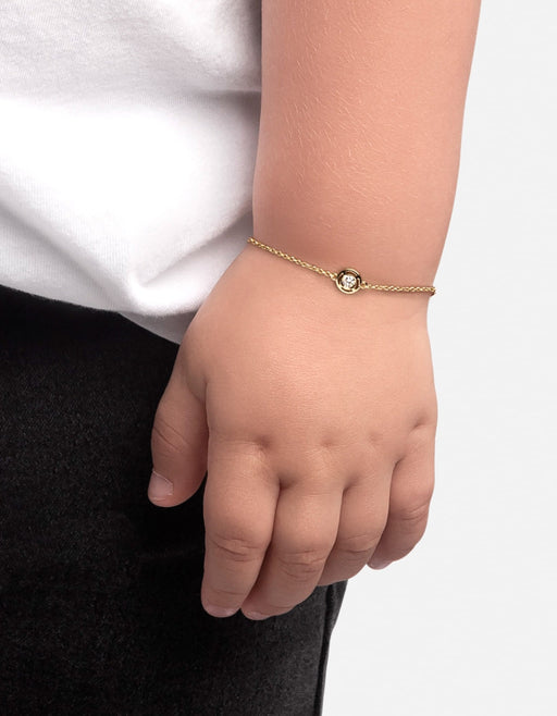 Miansai Bracelets Mini Luna Bracelet, 14k Gold/Diamond Polished Gold / Mini