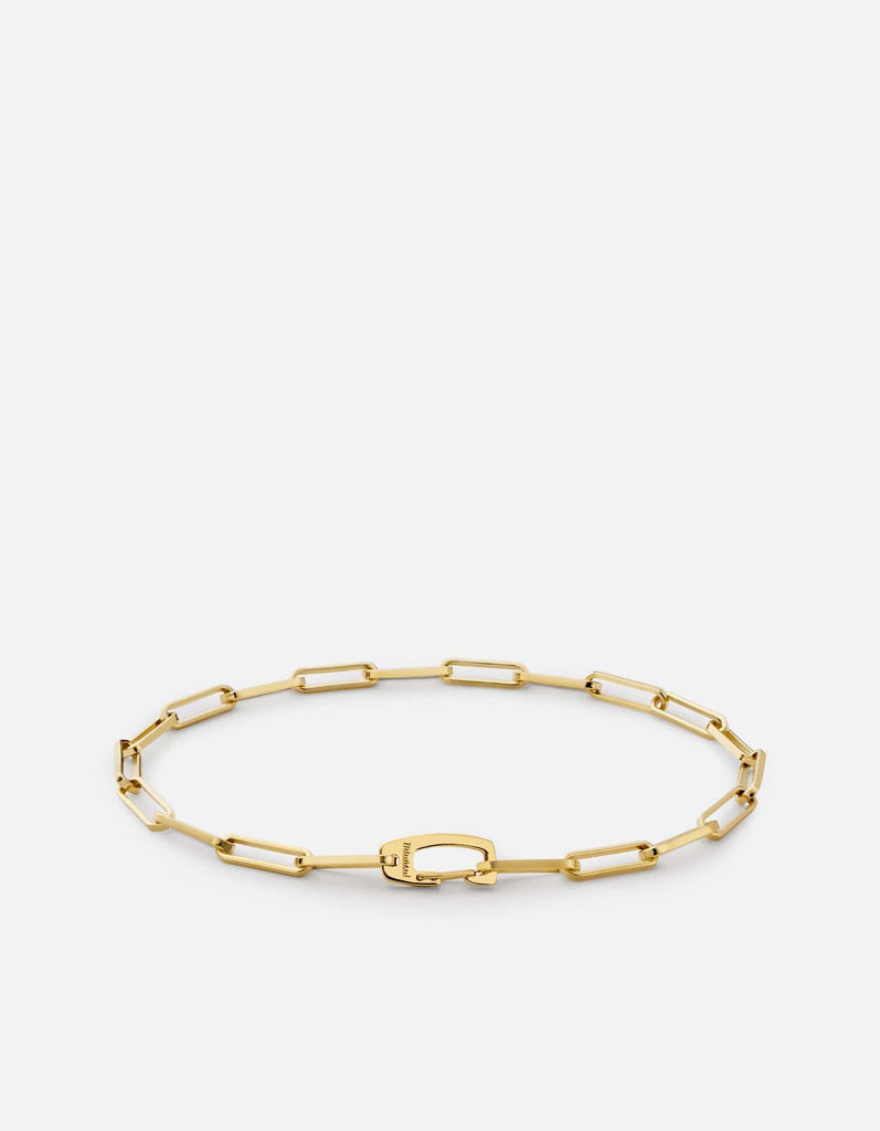 Miansai Bracelets Clip Volt Link Bracelet, Gold Vermeil Polished Gold / S