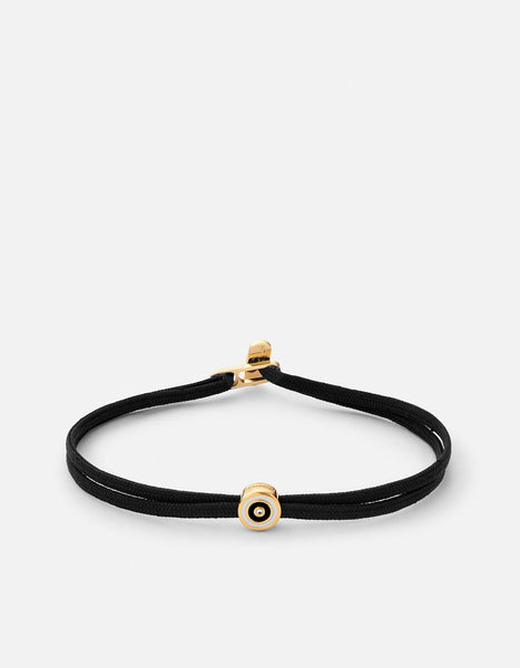 Opus Sapphire Metric 2.5mm Rope Bracelet, Gold Vermeil w/ Black Enamel |  Men\'s Bracelets | Miansai