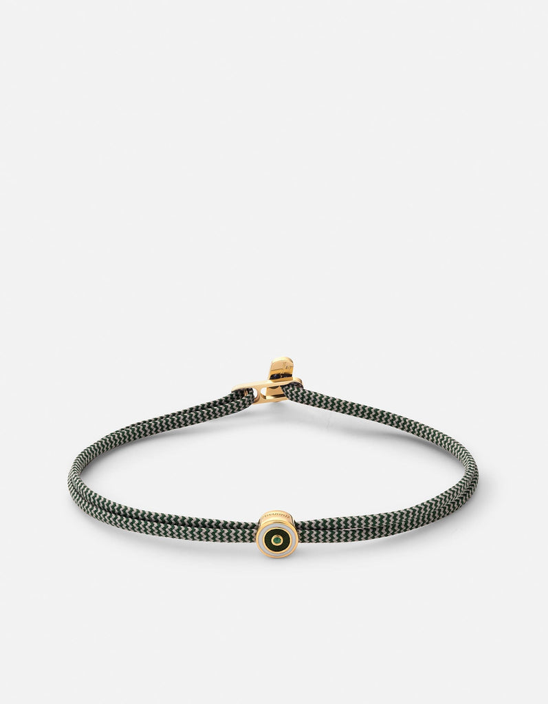Miansai Bracelets Opus Chalcedony Metric 2.5mm Rope Bracelet, Gold Vermeil/Green Green / S