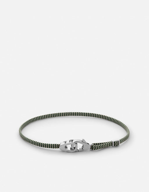 Miansai Bracelets Caden Pull Bracelet, Sterling Silver Green / O/S