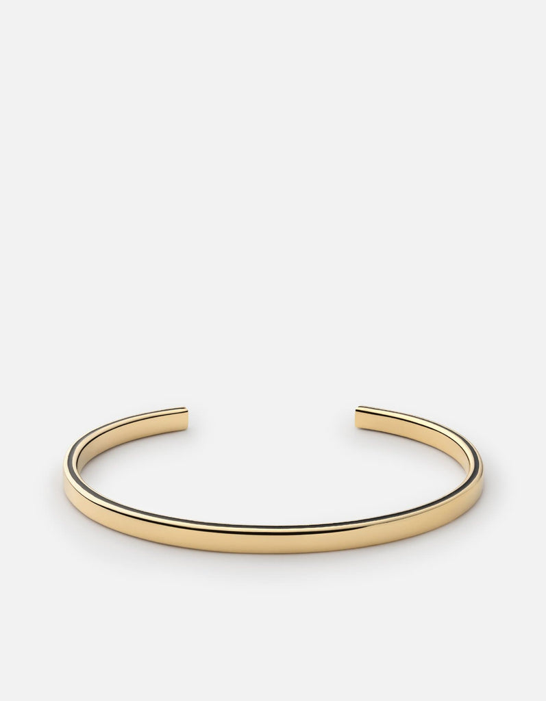 Miansai Cuffs Ridge Cuff, Gold/Black Polished Gold / M