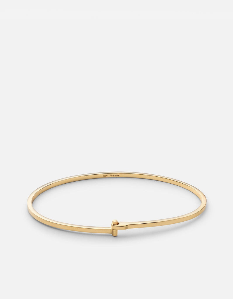 Miansai Cuffs Thin Nyx Cuff, Gold Vermeil Polished Gold / S
