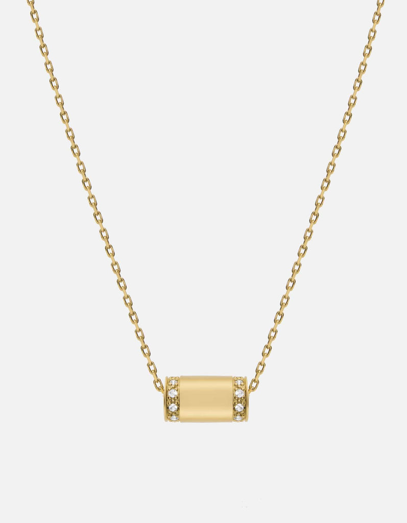 Miansai Necklaces Pillar Necklace, Gold Vermeil/Sapphire Polished Gold/Sapphire / 16in.