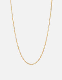Miansai Necklaces 3mm Cuban Chain Necklace, Gold Polished Gold / 24 in.