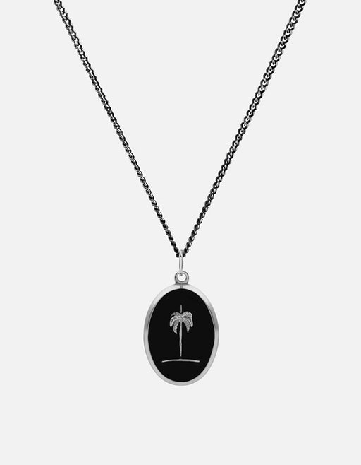 Miansai Necklaces Palm Tree Necklace, Sterling Silver/Black Black / 24 in. / Monogram: No