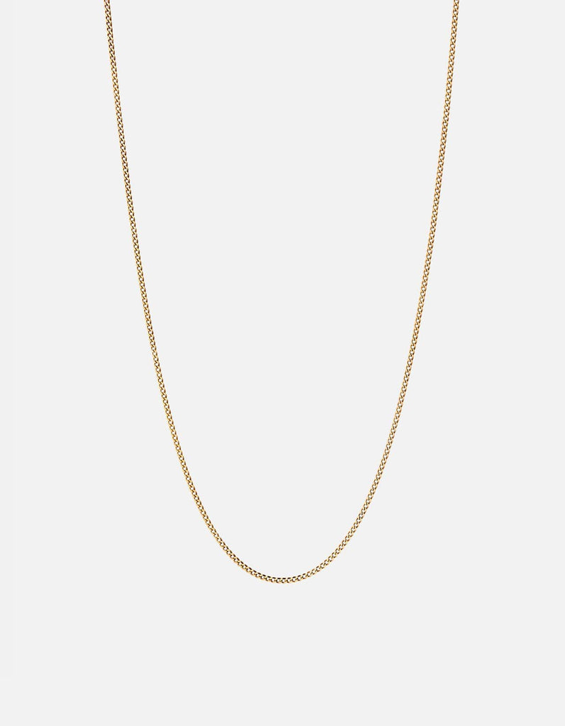 Miansai Necklaces 1.3mm Cuban Chain Necklace, Gold Vermeil Polished Gold / 24 in.