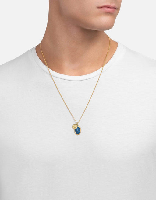 Miansai Necklaces Fortuna Necklace, 14k Gold/Blue Blue / 24 in.