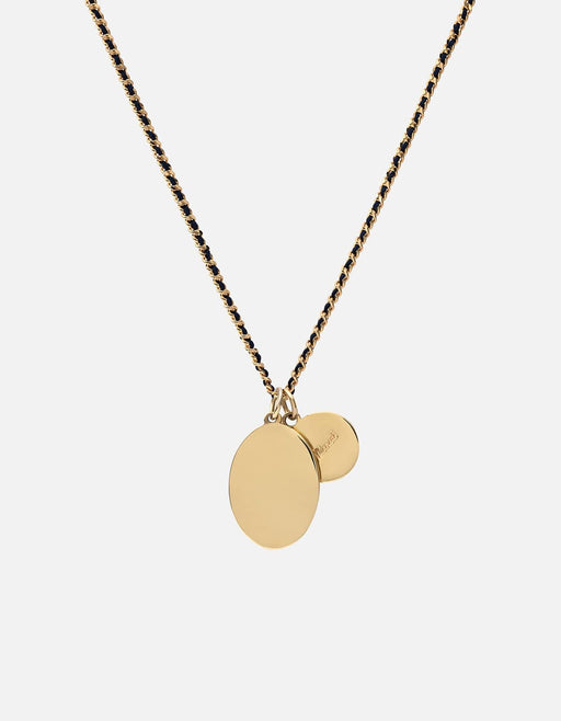 Miansai Necklaces Mini Dove Woven Chain Necklace, Gold/Navy