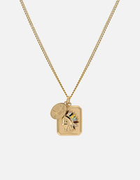 Miansai Necklaces Hiawatha Necklace, Gold Vermeil/Enamel Multi / 24 in. / Monogram: No