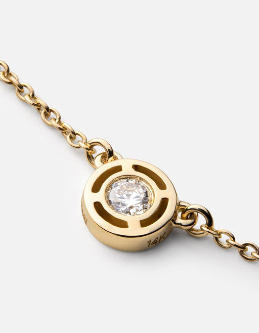 Miansai Necklaces Luna Necklace, 14K Gold/Diamond Polished Gold / 14-16 in.