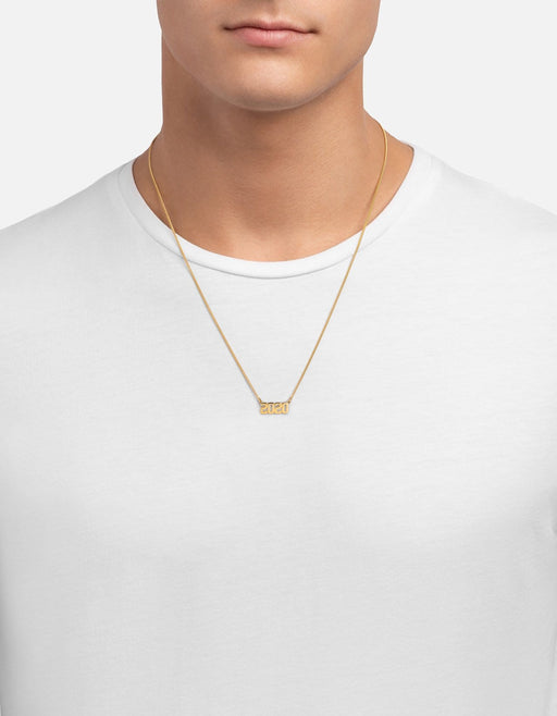 Miansai Necklaces Numero Necklace, 14k Gold Polished Gold / 21 in. / Monogram: Yes