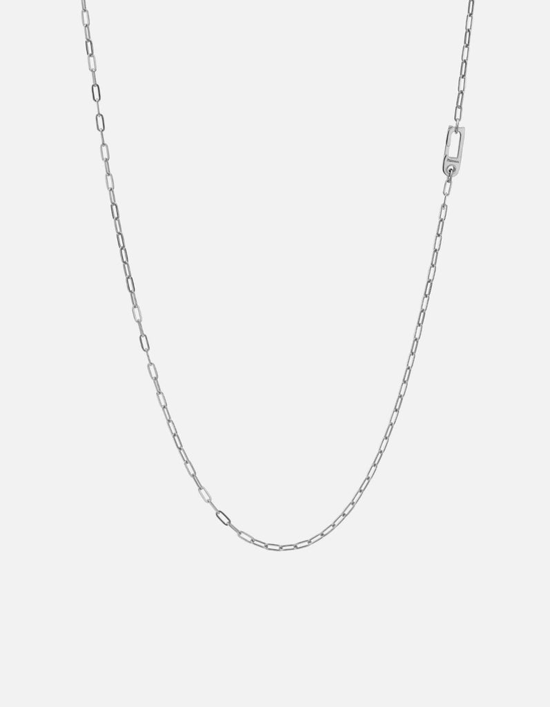 Miansai Necklaces Volt Link Annex Clasp Necklace, Sterling Silver Polished Silver / 24 in.