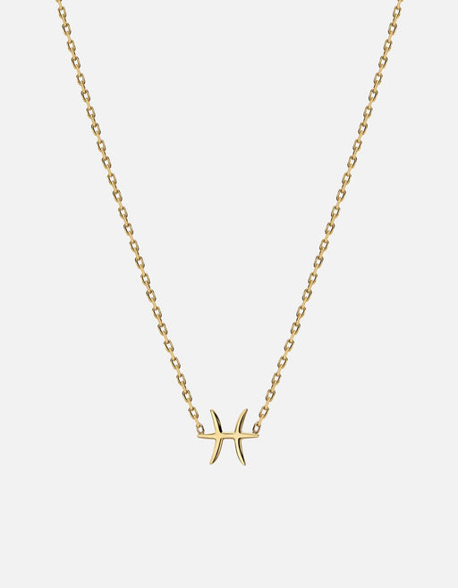 Miansai Necklaces Astro Pendant Necklace, 14k Gold Pisces/Polished Gold / 16-18 in.