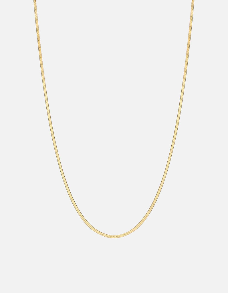 Miansai Necklaces 1.7mm Herringbone Necklace, Gold Vermeil Polished Gold / 21 in.
