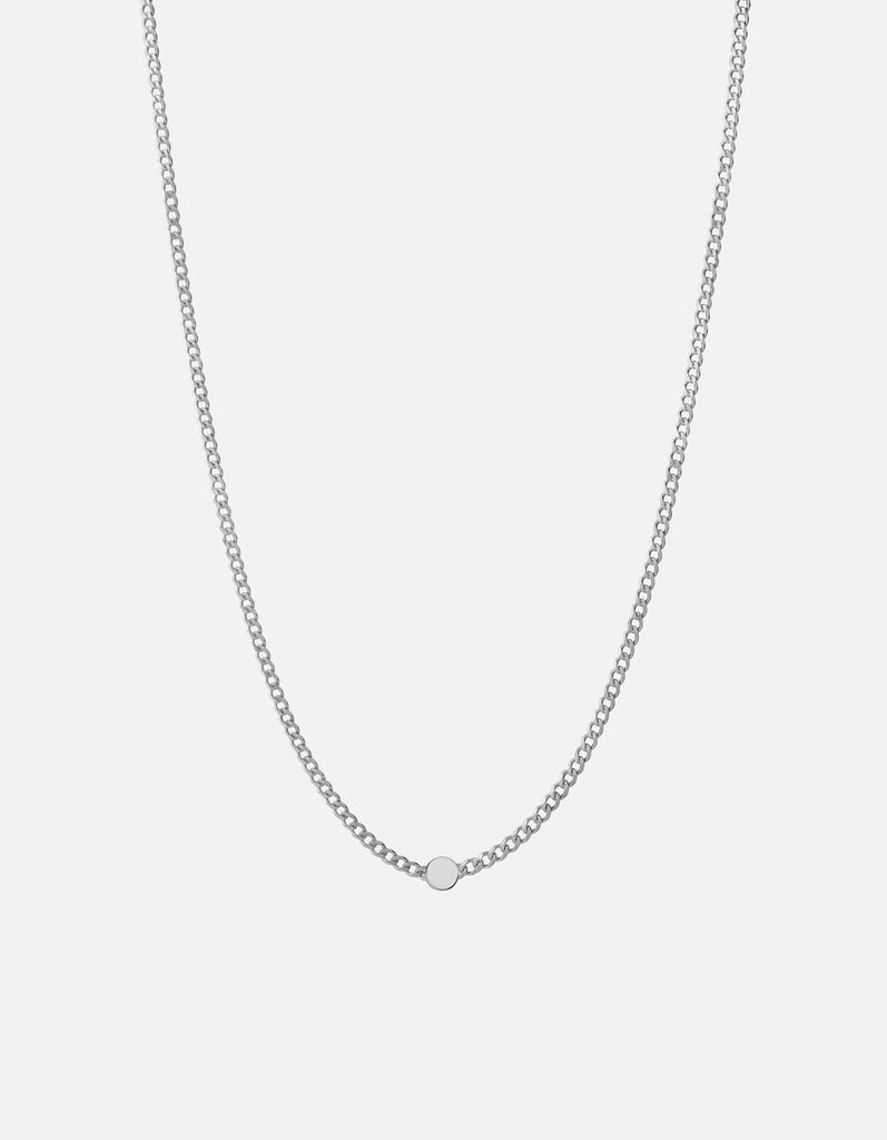 Miansai Necklaces Type Chain Necklace, Sterling Silver 1 Letter / Polished Silver / 24 in. / Monogram: Yes
