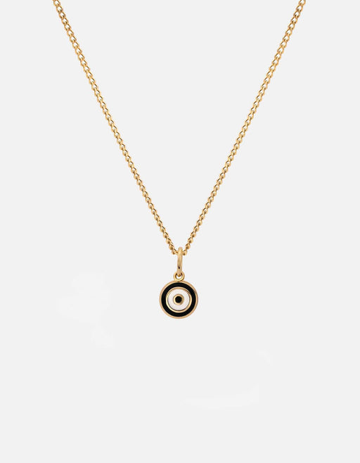 Miansai Necklaces Ojos Necklace, Gold Vermeil/Sky Blue Black / 18 in. / Monogram: No
