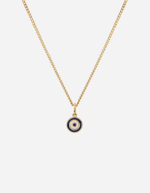 Miansai Necklaces Ojos Necklace, Gold Vermeil/Linen Blue / 18 in. / Monogram: No