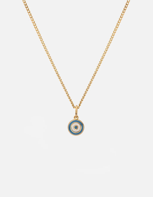 Miansai Necklaces Ojos Necklace, Gold Vermeil/Green Sky Blue / 18 in. / Monogram: No