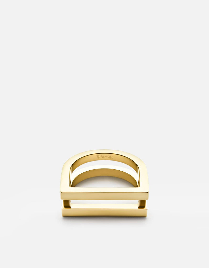 Miansai Rings Square Bar Ring, Gold Polished Gold / 5