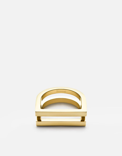 Miansai Rings Square Bar Ring, Gold Polished Gold / 5
