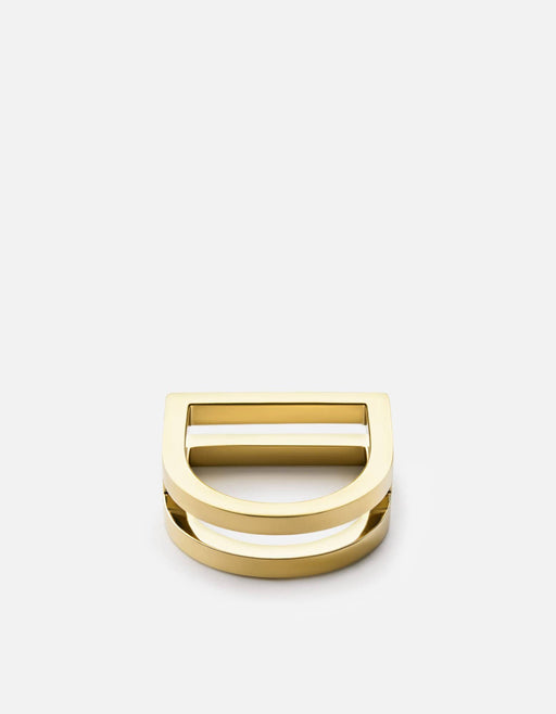 Miansai Rings Square Bar Ring, Gold