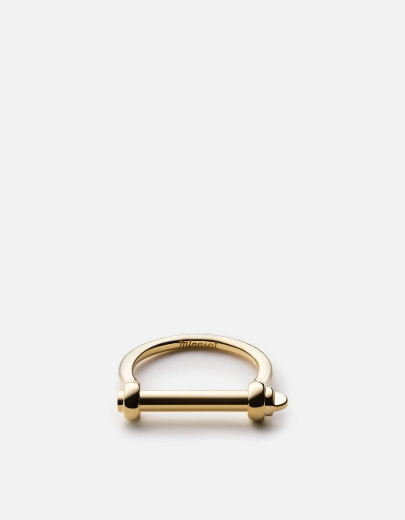 Miansai Rings Thin Screw Cuff Ring, Gold Vermeil Polished Gold Vermeil / 5