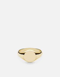 Miansai Rings Signet Ring, 14k Gold Polished Gold / 10 / Monogram: No