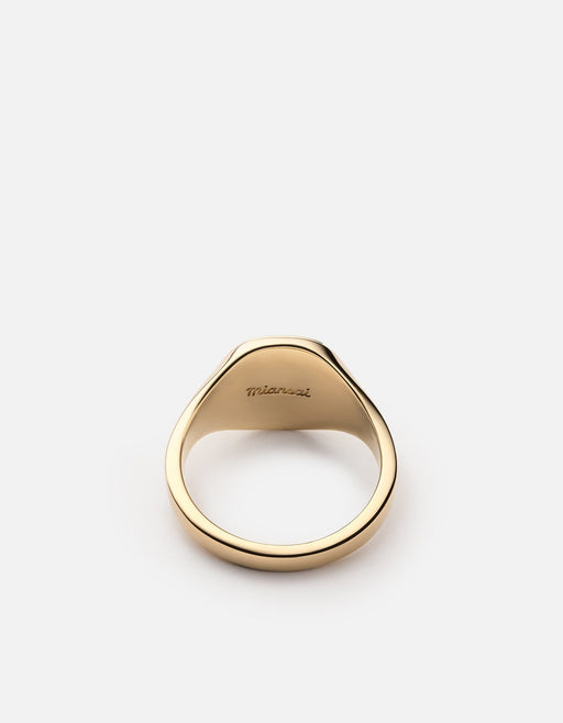 Miansai Rings Square Step Ring, Gold Vermeil