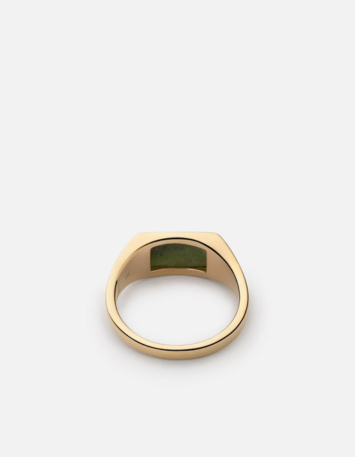 Miansai Rings Lennox Jasper Ring, Gold Vermeil