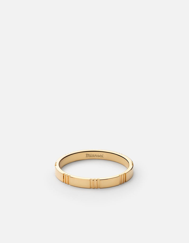 Miansai Rings Bolt Ring, Gold Vermeil Polished Gold / 8 / Monogram: No