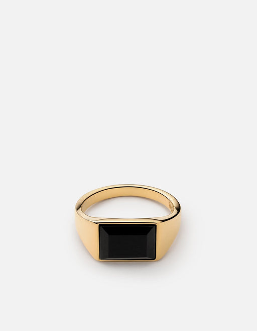 Miansai Rings Lennox Onyx Ring, Gold 14k Gold/Black / 10