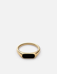Miansai Rings Thin Pax Ring, Gold Vermeil/Black Black / 5