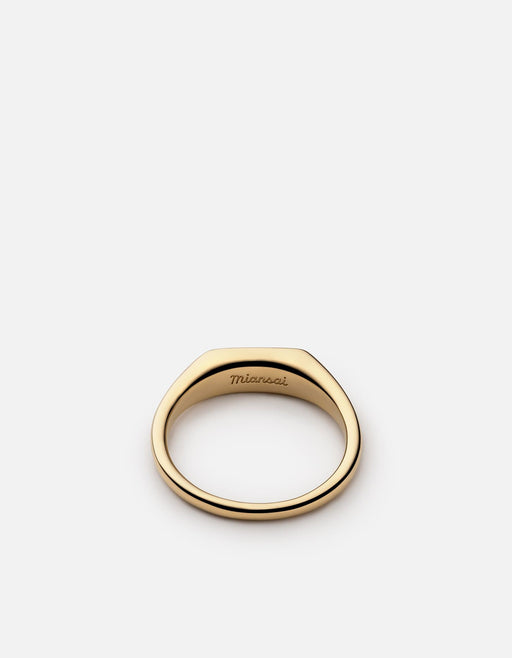 Miansai Rings Thin Pax Ring, Gold Vermeil/Black