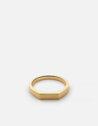 Miansai Rings Slim Geo Ring, Gold Vermeil Polished Gold / 4 / Monogram: No