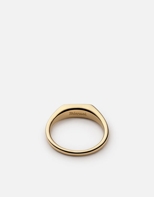 Miansai Rings Pax Diamond Ring, Gold Vermeil/Black