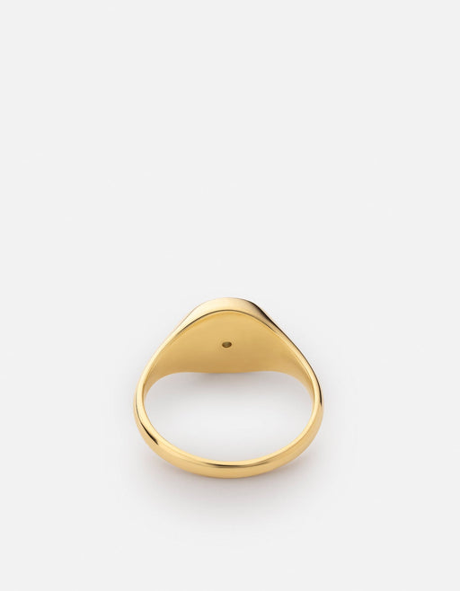 Miansai Rings Opus Chalcedony Ring, Gold Vermeil/Green