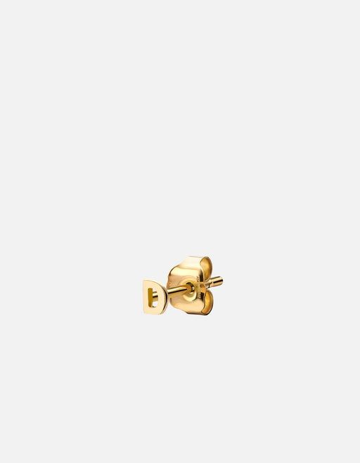 Miansai Earrings Alpha Stud Earring, 14k Gold D - Polished Gold / Single