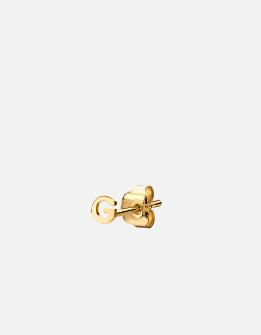 Miansai Earrings Alpha Stud Earring, 14k Gold G - Polished Gold / Single