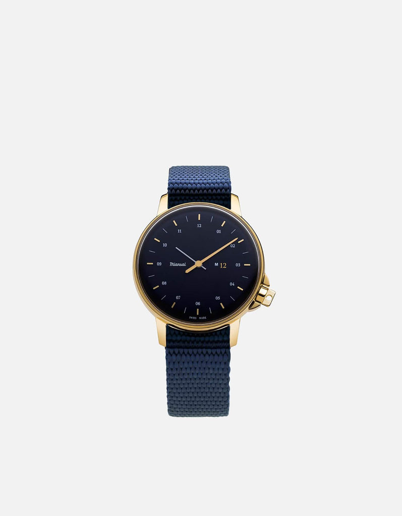Miansai M12 Swiss M12 Swiss Gold|Navy Navy Blue Nylon Navy Blue / R / Monogram: No